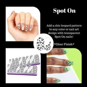 Color Street Nail Polish Strips - Spot On - Clear Nail Glitter Art